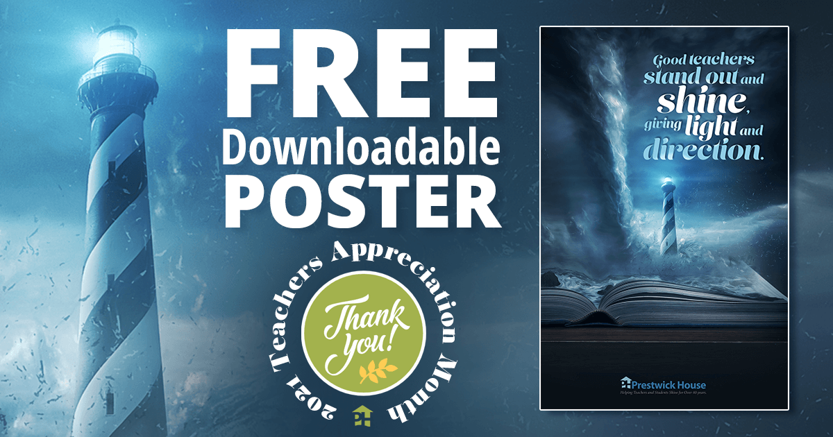 Free poster Teachers Shine Bright Prestwick House